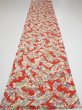 Photo5: 1L06z100  Japanese Kimono Crepe Silk  FABRIC Noshi Orange-Red 64.6x14.8 (5)