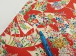 Photo8: 1L06z100  Japanese Kimono Crepe Silk  FABRIC Noshi Orange-Red 64.6x14.8 (8)