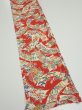 Photo2: 1L08z50  Japanese Kimono Crepe Silk  FABRIC Noshi Orange-Red 59.1x7.3 (2)