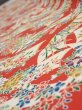 Photo4: 1L08z50  Japanese Kimono Crepe Silk  FABRIC Noshi Orange-Red 59.1x7.3 (4)