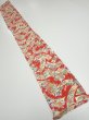 Photo5: 1L08z50  Japanese Kimono Crepe Silk  FABRIC Noshi Orange-Red 59.1x7.3 (5)