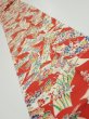 Photo1: 1L09z60  Japanese Kimono Crepe Silk  FABRIC Noshi Orange-Red 78.7x7.3 (1)