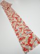 Photo5: 1L09z60  Japanese Kimono Crepe Silk  FABRIC Noshi Orange-Red 78.7x7.3 (5)
