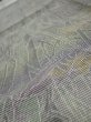 Photo4: 1L01z50  Japanese Kimono Silk  FABRIC Trees Gray 40.9x14.6 (4)