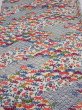 Photo1: 1L01z60  Japanese Kimono Silk  FABRIC Shochikubai Off-white 40.9x14.2 (1)