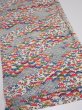 Photo2: 1L02z60  Japanese Kimono Silk  FABRIC Shochikubai Off-white 40.6x14.4 (2)