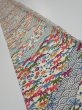 Photo1: 1L07z40  Japanese Kimono Silk  FABRIC Shochikubai Off-white 55.1x7.1 (1)