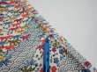 Photo5: 1L07z40  Japanese Kimono Silk  FABRIC Shochikubai Off-white 55.1x7.1 (5)