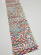 Photo2: 1L09z50  Japanese Kimono Silk  FABRIC Shochikubai Off-white 72.8x7.1 (2)
