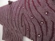 Photo2: 5108T05z450 Vintage Japanese Kimono Silk SHIBORI HAORI Stream Dark grape (2)