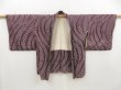 Photo5: 5108T05z450 Vintage Japanese Kimono Silk SHIBORI HAORI Stream Dark grape (5)