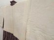 Photo7: 5108T05z450 Vintage Japanese Kimono Silk SHIBORI HAORI Stream Dark grape (7)