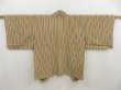 Photo1: 5108T06z590 Vintage Japanese Kimono Silk HAORI Stripe Light green (1)