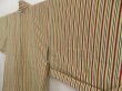 Photo2: 5108T06z590 Vintage Japanese Kimono Silk HAORI Stripe Light green (2)