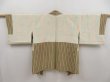 Photo6: 5108T06z590 Vintage Japanese Kimono Silk HAORI Stripe Light green (6)