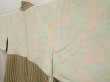 Photo7: 5108T06z590 Vintage Japanese Kimono Silk HAORI Stripe Light green (7)