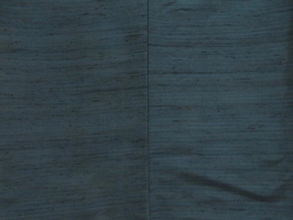 Photo3: 5108T09z1160 Vintage Japanese Kimono Silk Men's  Dark cyan (3)