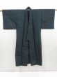 Photo6: 5108T09z1160 Vintage Japanese Kimono Silk Men's  Dark cyan (6)