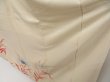 Photo4: 5108T11z960 Vintage Japanese Kimono Silk TSUKESAGE Flower Off-white (4)