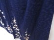 Photo4: 5108T12z830 Vintage Japanese Kimono Silk TSUKESAGE Plum blossom Dark navy (4)