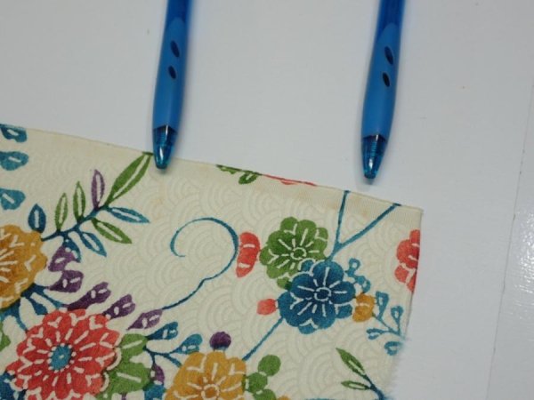 Photo6: 2W03z80  Japanese Kimono Silk  FABRIC Flowers Lime-White 77.6x14.4 (6)