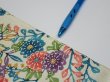 Photo6: 2W06z100  Japanese Kimono Silk  FABRIC Flowers Lime-White 102.4x14.4 (6)