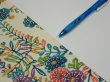 Photo8: 2W06z100  Japanese Kimono Silk  FABRIC Flowers Lime-White 102.4x14.4 (8)