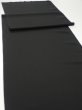 Photo3: 2W03z120  Japanese Kimono Silk  FABRIC Plain Black 81.9x14.6 (3)