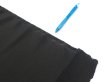 Photo7: 2W04z120  Japanese Kimono Silk  FABRIC Plain Black 81.1x14.6 (7)