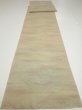 Photo5: 2W01z100  Japanese Kimono Silk  FABRIC  Light brown  Light olive 79.5x15.2 (5)