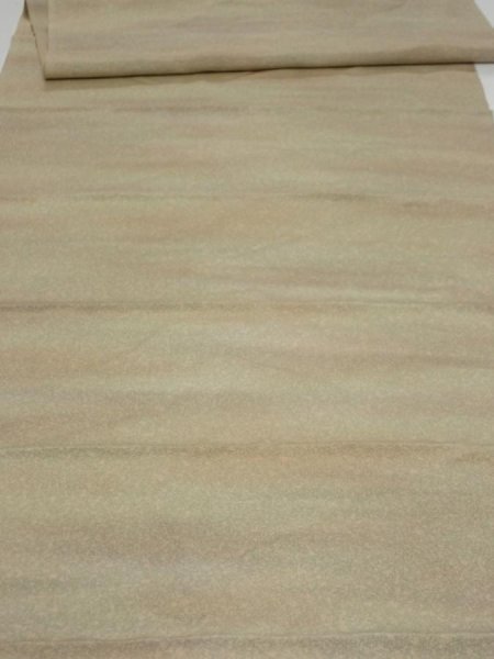 Photo1: 2W03z100  Japanese Kimono Silk  FABRIC  Light brown  Light olive 80.3x15.2 (1)