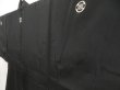 Photo3: 5110T03z490 Vintage Japanese Kimono Silk Men's HAORI  Black (3)