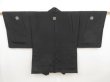 Photo4: 5110T03z490 Vintage Japanese Kimono Silk Men's HAORI  Black (4)