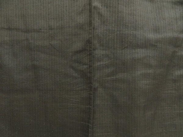 Photo3: 5110T04z350 Vintage Japanese Kimono Silk Men's  See thgrough Olive-Brown (3)