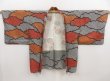 Photo5: 5110T05z490 Vintage Japanese Kimono Silk SHIBORI HAORI Cloud Black (5)