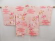 Photo1: 5110T06z500 Vintage Japanese Kimono Silk HAORI Flower Pink (1)