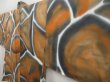 Photo2: 5110T07z560 Vintage Japanese Kimono Silk HAORI  Orange-Brown (2)