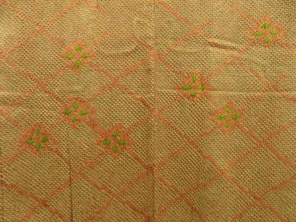 Photo3: 5110T10z490 Vintage Japanese Kimono Silk SHIBORI HAORI  Brown (3)