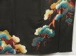 Photo7: 5110T13z1320 Vintage Japanese Kimono Silk TOMESODE Pine Black (7)