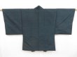 Photo6: 5118T02z740 Vintage Japanese Kimono Silk Men's HAORI Pine Dark cyan (6)