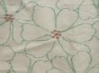 Photo7: 5118T07z900 Vintage Japanese Kimono Silk TSUMUGI Flower Off-white (7)