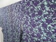 Photo2: 5118T08z510 Vintage Japanese Kimono Silk KOMON Flower Dark purple (2)