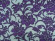 Photo6: 5118T08z510 Vintage Japanese Kimono Silk KOMON Flower Dark purple (6)