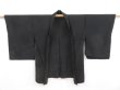 Photo6: 5118T11z270 Vintage Japanese Kimono Silk See through HAORI Flowers Black (6)