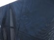 Photo2: 5118T14z370 Vintage Japanese Kimono Silk See through KOMON Stream Dark navy (2)