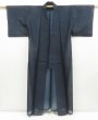 Photo8: 5118T14z370 Vintage Japanese Kimono Silk See through KOMON Stream Dark navy (8)