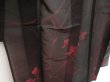 Photo3: 5120T01z360 Vintage Japanese Kimono Silk See through KOMON Flower Black (3)