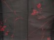 Photo5: 5120T01z360 Vintage Japanese Kimono Silk See through KOMON Flower Black (5)