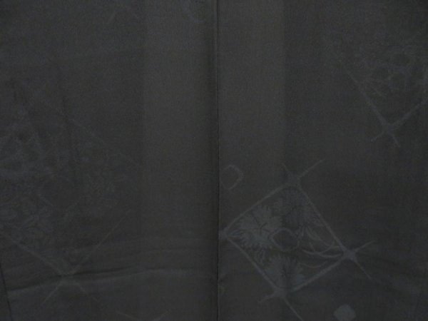 Photo3: 5120T02z310 Vintage Japanese Kimono Silk See through LONG HAORI Black (3)