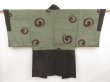 Photo1: 5120T07z560 Vintage Japanese Kimono Silk Men's HAORI  Dark brown (1)